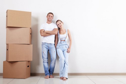 Commercial moving team planning a business relocation in Brent