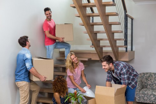 Removal team preparing a home move in Brent