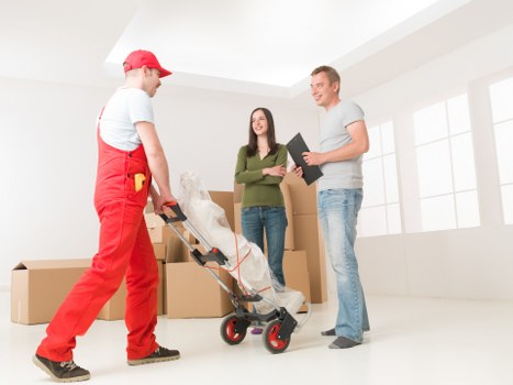 Removals van navigating Brent residential streets