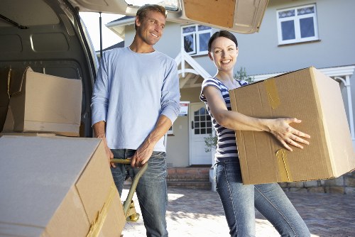 Commercial moving van transport for a business in Brent